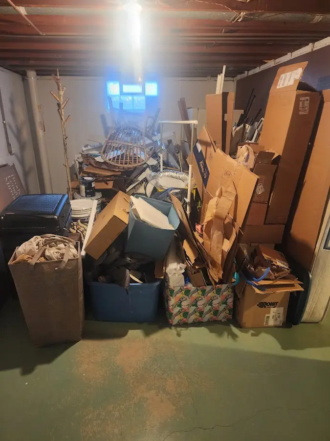 Roll-off dumpster container at job site for 20 Yard Dumpster Rental in Chalfont